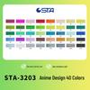 Sta 3203 Double-Ended Quick-Drying Oil-Based Marker Pen Set for Student Art & Indoor Design