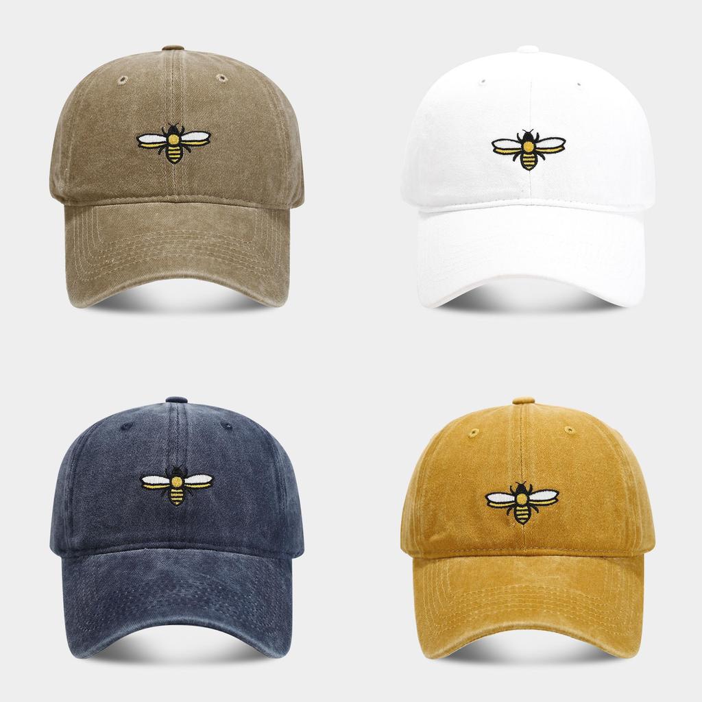 Cotton Bees Embroidered Baseball Cap With Sun Protection For Outdoor Activities