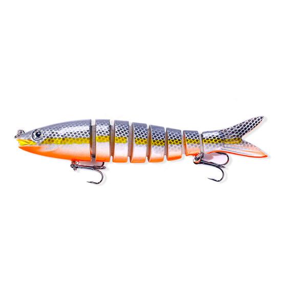 13.4cm 18g Multi-knot Fish Bait Realistic Design 3D Eyes Holographic Body Lure Bait Set with Built-in Ball Swinging Fish Lure