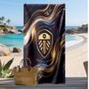 Leeds United Fußball-Druck Strandtuch, Großes Weiches Schnelltrocknendes Handtuch für Strand Camping Schwimmen