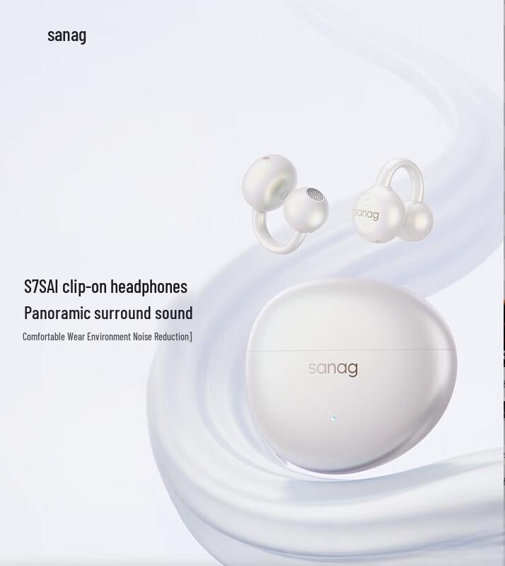 

SANAG S7S AI Open-Ear Ear-Clip Bluetooth Headset
