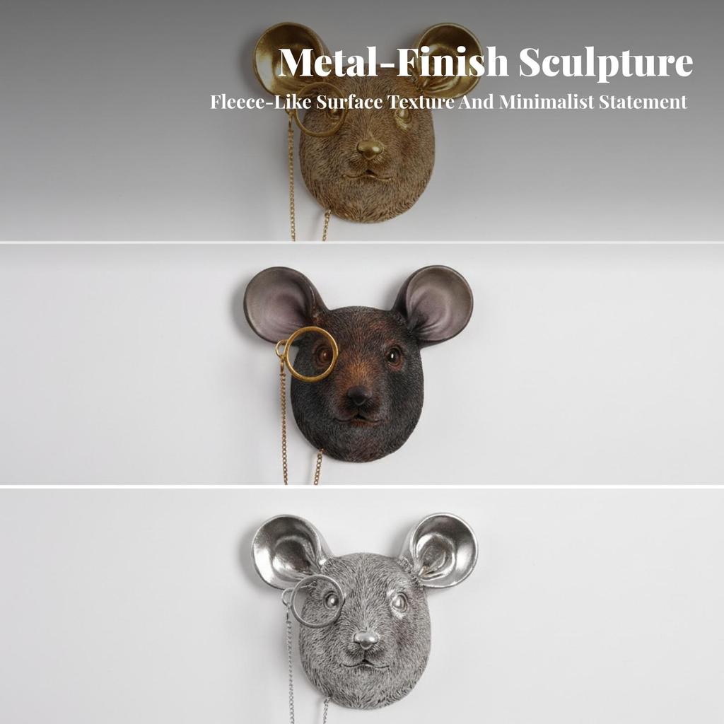 Resin Head Wall Decor Compact for Living Room, Hallway