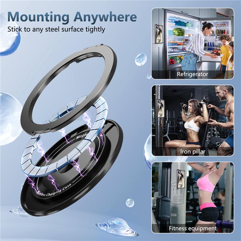 Drehbare magnetische Magsafe Halterung Hülle Für Samsung Galaxy S26 Ultra S26 Plus S26 Ring Ständer Halter Transparente Schutzhülle