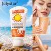 Sunscreen Lotion Waterproof Sweat-Resistant Daily UV Defense Moisturizing Sunblock Face and Body Skincare Sun Protection Cream