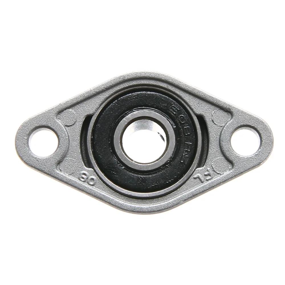 2Pcs/lot KFL08 Pillow Block Bearings 3D printer Parts Zinc Alloy Rhombic Pillow Flange Block Bearings 8mm Bore Diameter