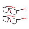 2 Pack New fashionable reading glasses for middle-aged and elderly people ultra light anti blue light presbyopia glasses
