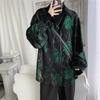 Men's Chic Retro Abstract Print Long Sleeve Shirt Jacket – Nightclub Style