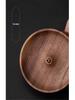Zen Round North American Walnut Incense Holder with Agarwood Incense Sticks - Chinese Style Solid Wood Household Burner