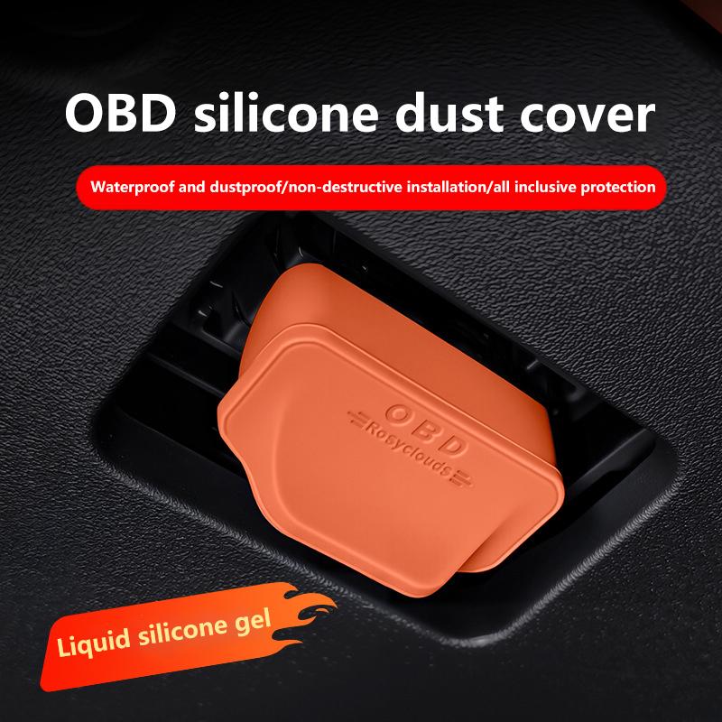 Housse de protection d'interface de diagnostic OBD de voiture pour modification SN Housse anti-poussière OBD en silicone Accessoires de garniture intérieure
