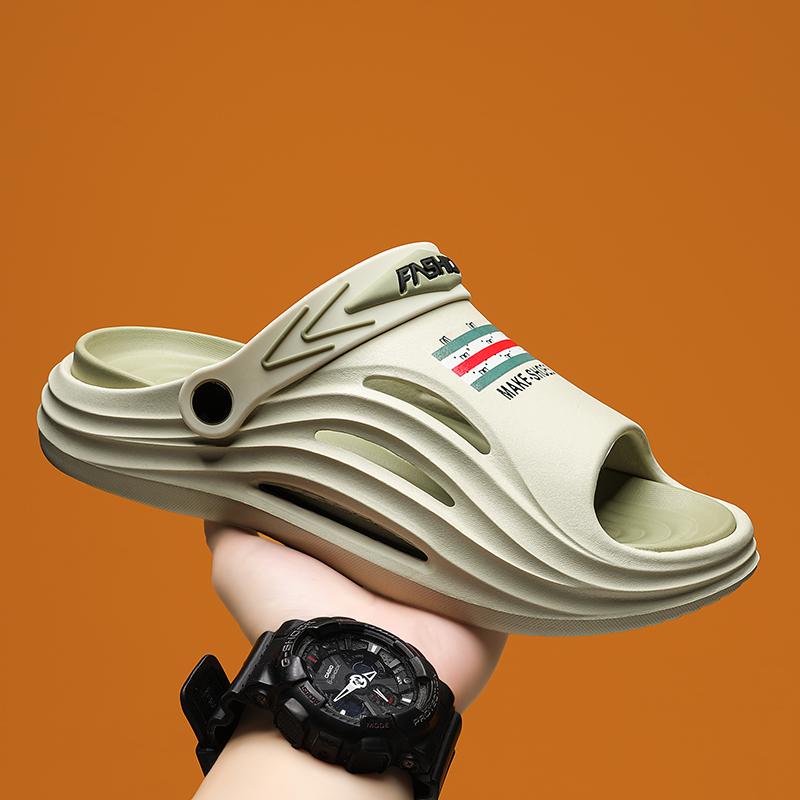 Mode Eva Sommar Herrtofflor Utomhus Inomhus Sandaler Strand Casual Mjuka Halkfria Herrtofflor Strandmode Manliga Designertofflor