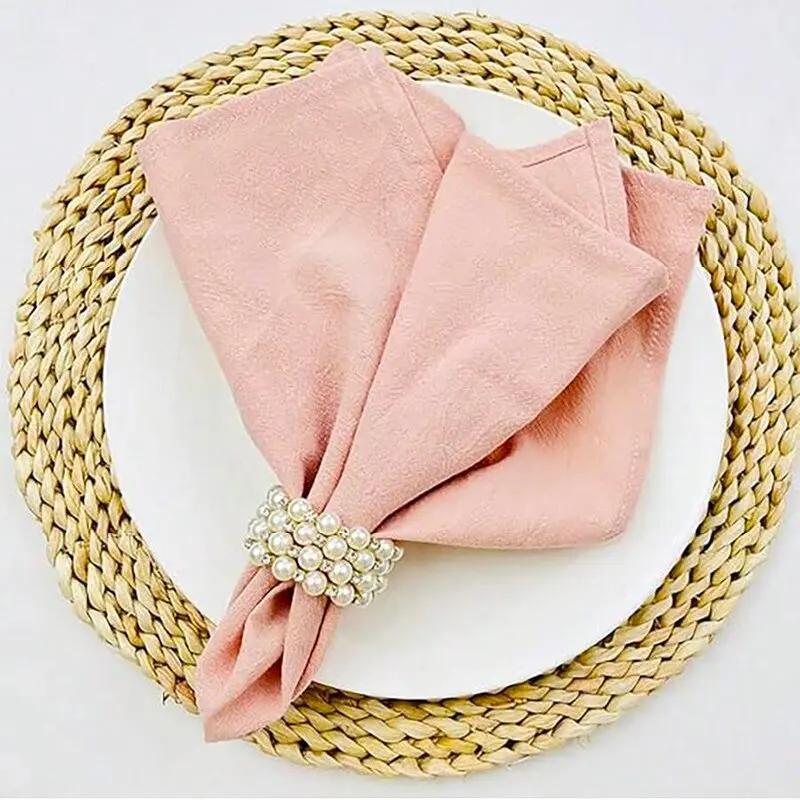 12PC Dinner Cloth Napkins 30X45CM Soft Cotton Napkin Washable Hemmed Edges for Wedding Baby Shower Birthday Christmas Decoration