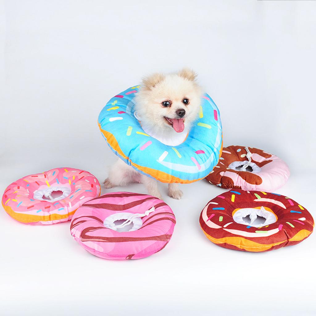 Pet Elizabeth Halsband Anti-Bite Donuts Halsband Katt Hund Grooming Huvudbonader Pet Halsband