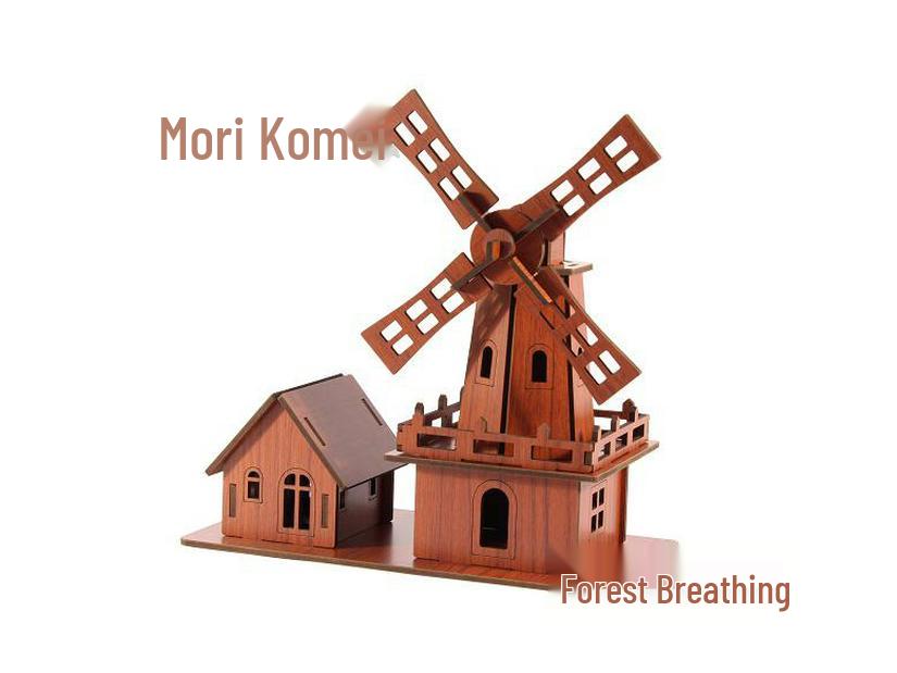 Forest Breath Exquisite Dutch Windmill DIY Model - Intelligent Assembly Educational Toy