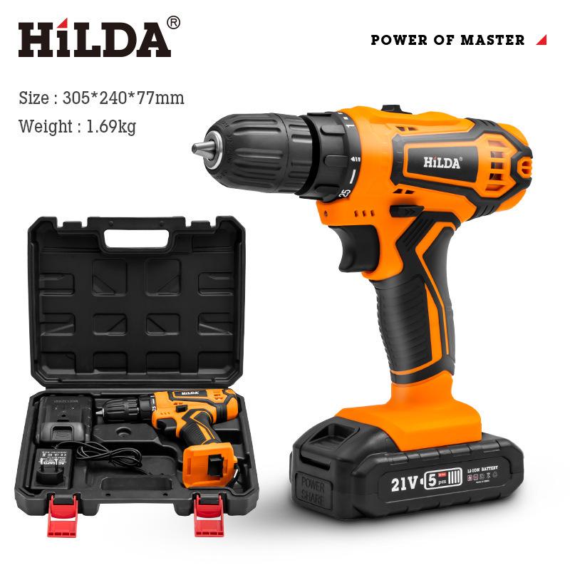 Hilda Multi-Function Rechargeable Lithium Electric Drill & Screwdriver