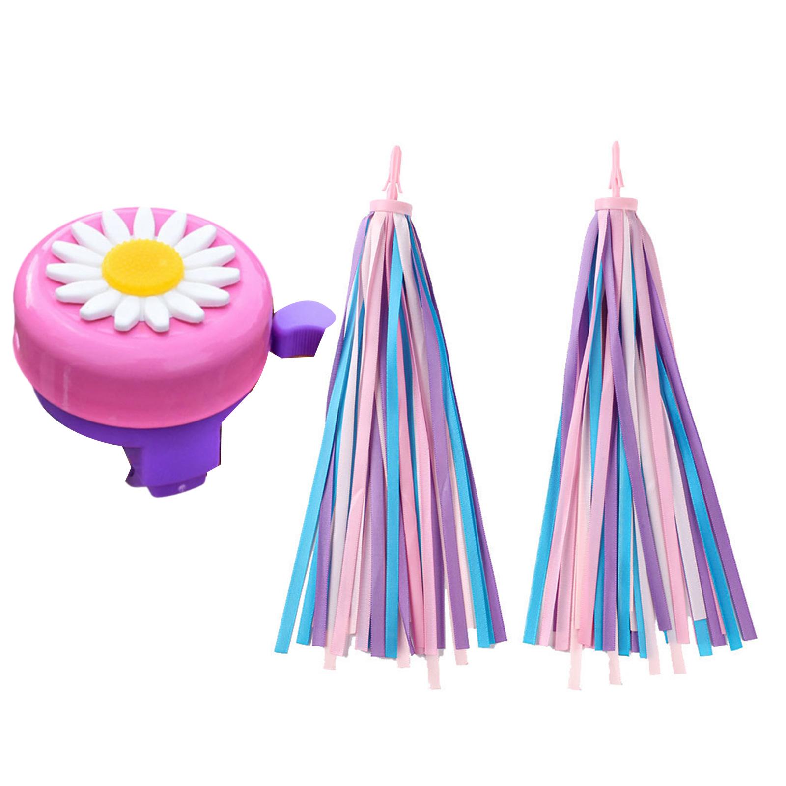 

Детские велосипедные звонки с разноцветными лентами, громкий звук, детские велосипедные рули, гудок и кисточки на руле, украшения 2