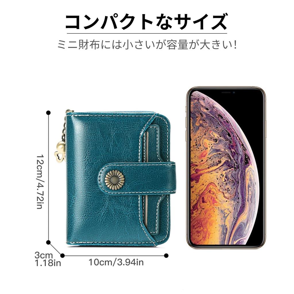 SENDEFN Women's Bifold Wallet, Genuine Leather, Popular, Stylish, Comfortable to the Touch, Authentic (with Coin Purse), RFID & Magnetic Skimming
