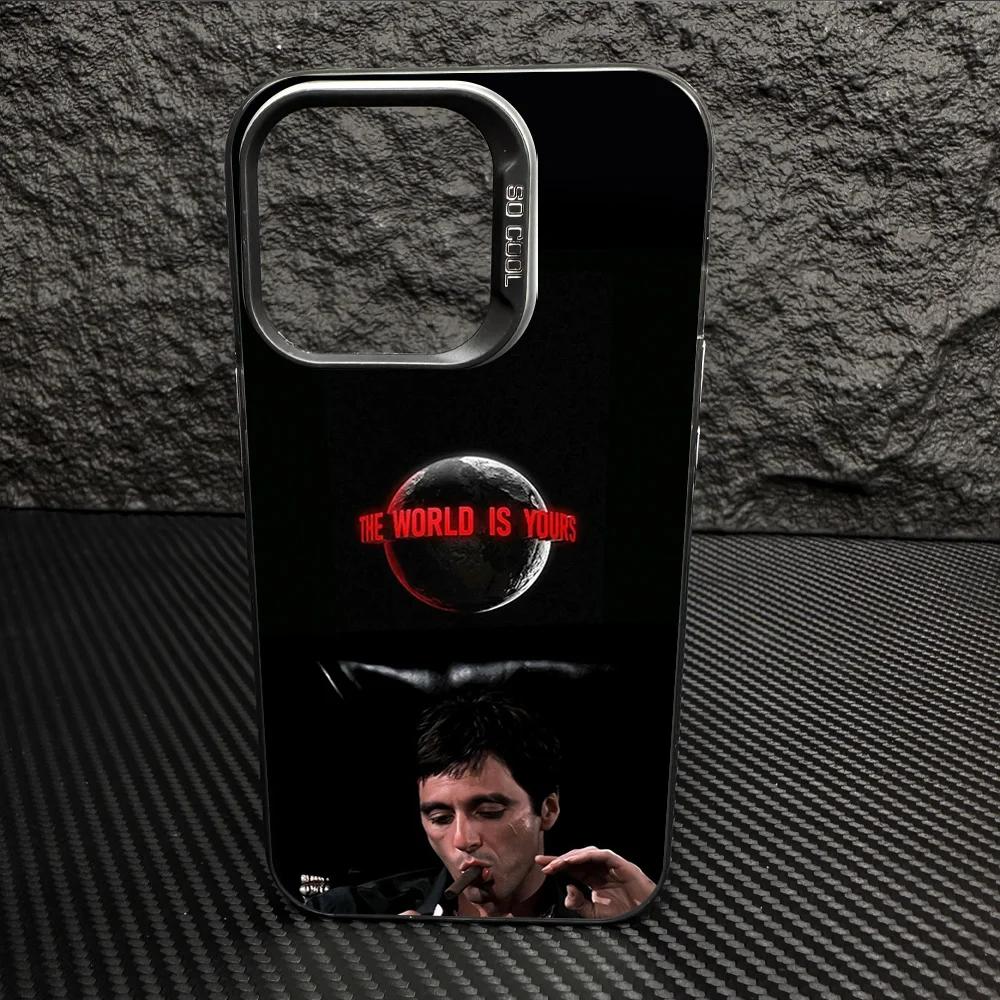 S-Scarface T-Tony M-Montana Frosted Case for iPhone 17 Air 16 E 15 14 Plus 13 12 Mini 11 Pro Max Acrylic Sheet Silicone Cover
