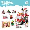 Lele Brothers Lego-Compatible Christmas Reindeer Train Building Blocks Toy