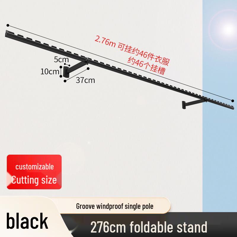 Invisible Wall-Mounted Retractable Clothes Drying Rack for Balcony and Home Use