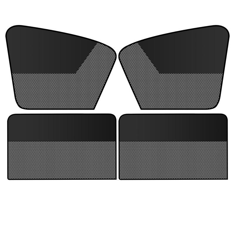 Heat Insulated Car Sunshade Magnetic Suction 1 2 4Pcs Block UV Rays Window Curtain for Summer Use
