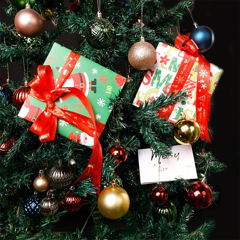 Christmas Roll Up Gift Wrapping Paper 43 * 300c Santa Merry Christmas Gift