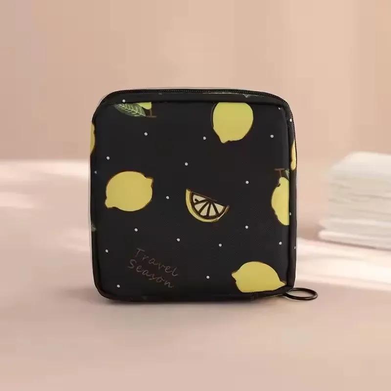 Women Sanitary Napkin Tampon Storage Bag Portable Waterproof Organizer Pouch Cartoon Pattern Sanitary Napkin Bag