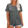 Plus Size Women Fashionable Casual Loose Fit Short Sleeve Top