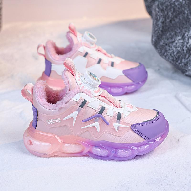 Toamna/iarna Pantofi unisex Pantofi din bumbac copii Pantofi PU Impermeabil Plus Catifea Calzi Pantofi de zapada pentru baieti ultra-ușori