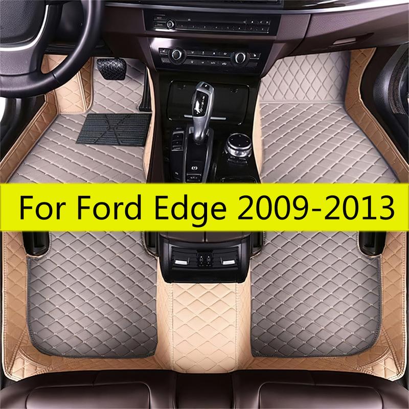 For Ford Edge 2013 2012 2011 2010 2009 Car Floor Mats Interior Accessories Leather Carpets  Auto Styling Vehicles Covers