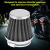 Qiilu Power Filter Air Intake Filter for Honda Kawasaki Yamaha (48MM)