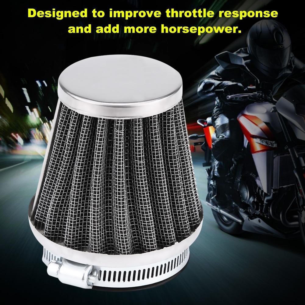 Qiilu Power Filter Air Intake Filter for Honda Kawasaki Yamaha (48MM)