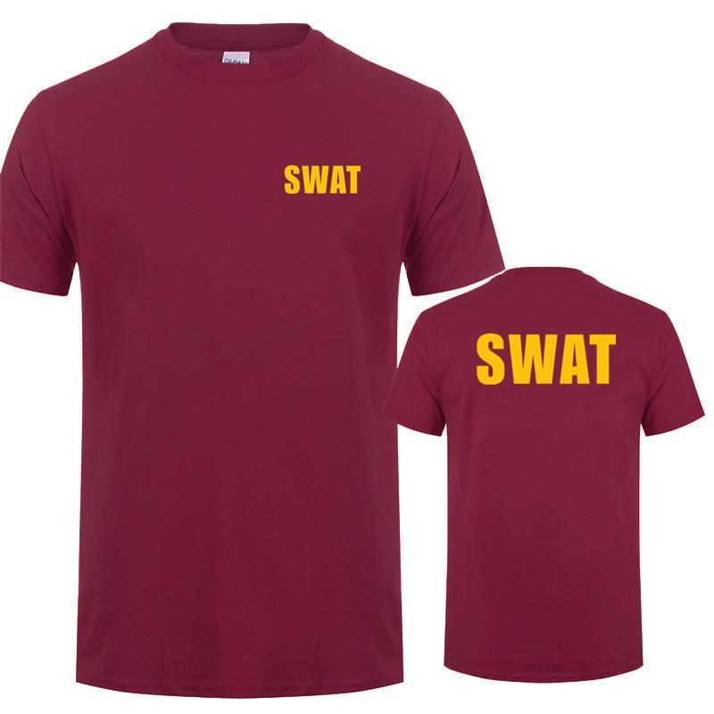 Swat T-Shirt Sommer Neue Kleidung Baumwolle Lässig Kurzarm Unisex T-Shirts Hip Hop Swat T-Shirts Oberteile Ot035
