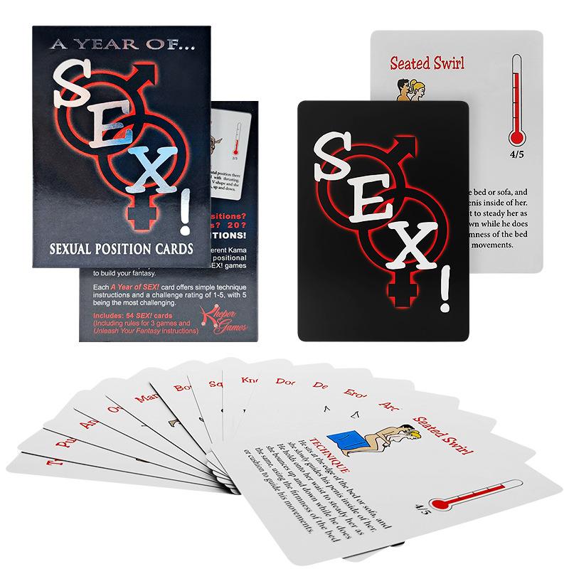 A Year Of Sex! Sexual Positions Adult Cards Game For Couples And Foreplay