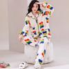 Winter Long Sleeve Thick Warm Flannel Pajama Sets for Women Coral Velvet Cardigan Sleepwear Suit Pyjamas Homewear Luxury Clothes
