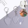 3/5Pcs Guitar Pick Collection Box Keychains Transparent Photo Frame Replaceable Detachable Pendant Musical Accessories
