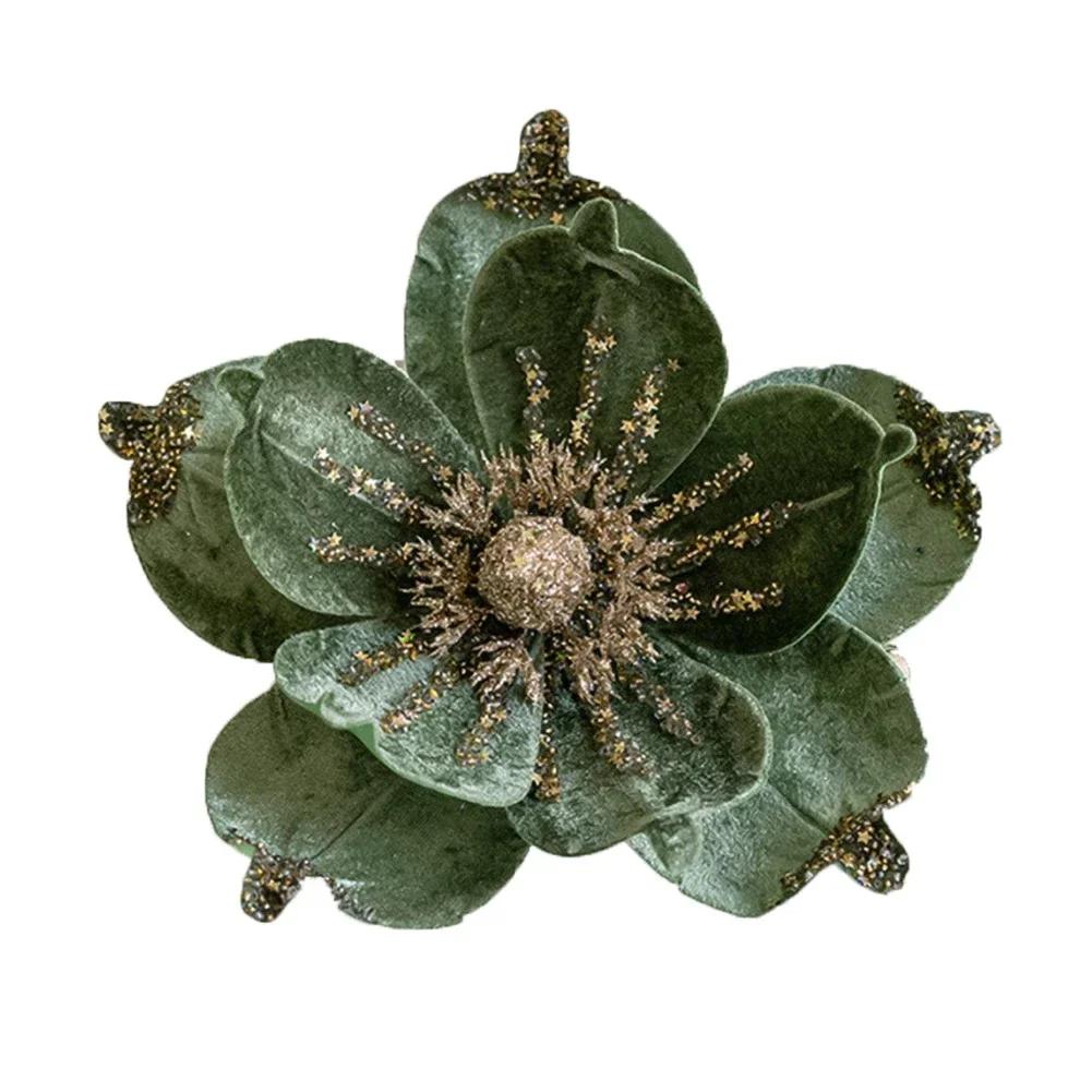 Artificial Magnolia Flower Picks for Christmas Tree Decoration Fabric Magnolia 24 by 17 Centimeters Holiday Floral Display