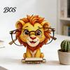 Cute Animal Shaped Eyewear Organizer Glasses Holder, Wooden Cat Dog Panda Fox Eyeglasses Desktop Holder Cartoon Eyeglass Stand Ornament Gift for Kids