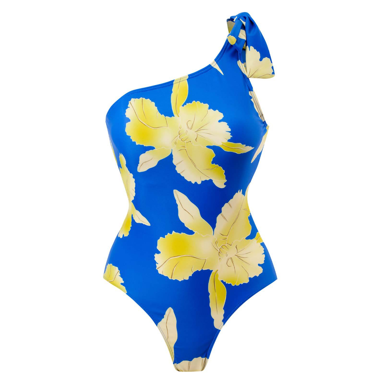 

Новый сексуальный цельный купальник с принтом, женский ретро-купальник на одно плечо, шифоновая пляжная юбка, купальник, комплект XL