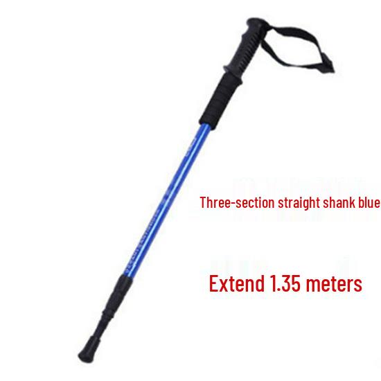 Leichter, faltbarer Senior Nordic Walking Trekkingstock mit geriffeltem 4-teiligem Teleskopgriff