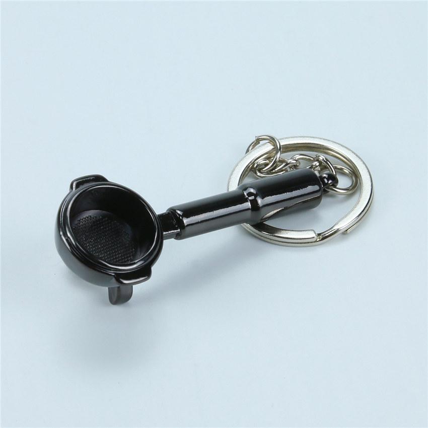 Creative Barista Coffee Tamper Keychain Coffee Machine Handle Moka Pitcher Keyring Portable Coffeeware Espresso Accessories Gift