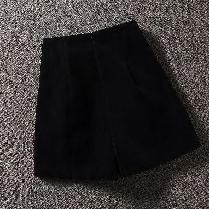 SIBOOSHE Women's High-Waisted Button-Detail Wide-Leg A-Line Shorts