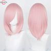 40cm Medium Basic Anime Cosplay Wig Bang Blond  Black White Red Pink Green Brown Gold Blue Heat Resistant Synthetic Hair Wigs