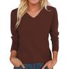 Women's Fashion Solid Colour Long Sleeve Fleece Thickened Top
