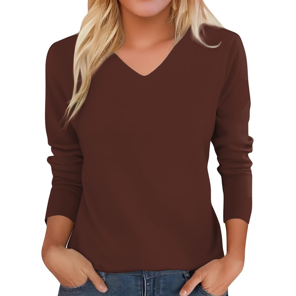 Women's Fashion Solid Colour Long Sleeve Fleece Thickened Top