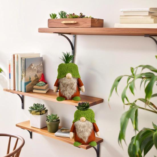 Plyšový trpaslík Jarní dekorace Roztomilá zelená rostlina Panenka trpaslíka na patrový podnos Vnitřní stůl Kancelář Statek Vánoční dekorace