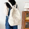 Student School Backpack Floral White School Bags For Teenage Girls Cute Women'S Backpack Book Bag Nylon Rucksack