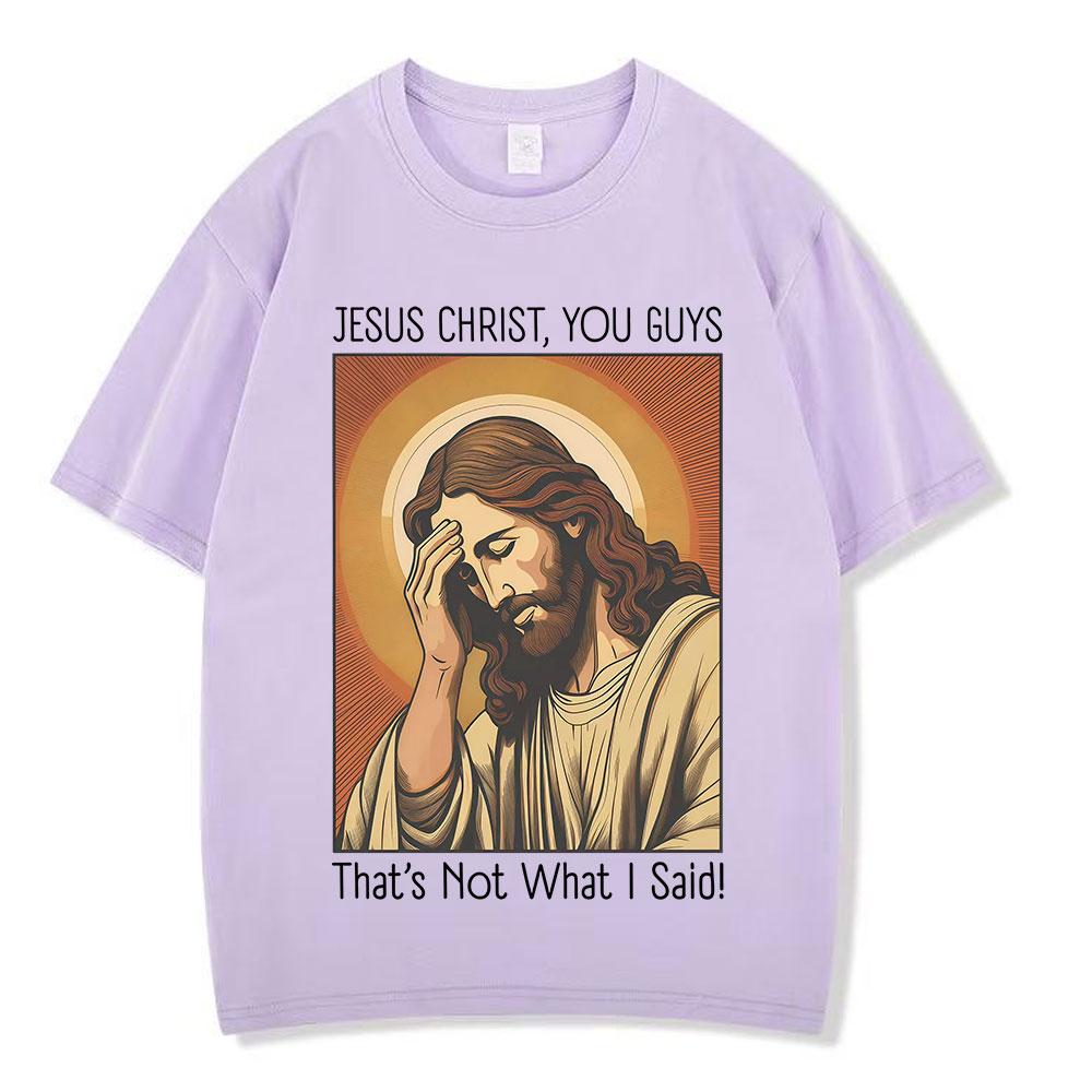 Funny Jesus Christ Meme Tshirt Men Women Oversized Tshirt Summer Shortsleeved Casual Oversized Hiphop Tshirts Streetwear