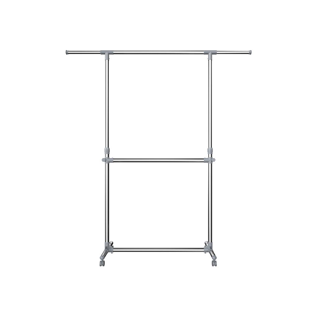 SONGMICS Clothes rack, grey, (101-163) x 49 x (113-198) cm