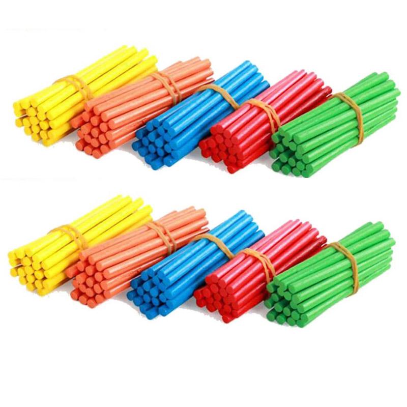 

200 шт. Счетные палочки Деревянные Монтессори Образовательные Игрушки Математические Принадлежности для Класса Обучение Детей Детский Сад Подарки