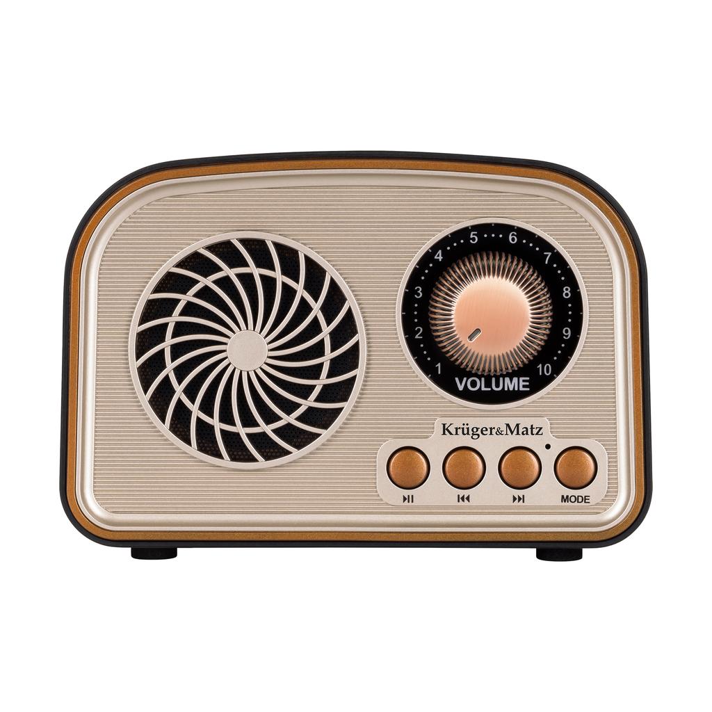 Radio przenośne Kruger&Matz Bluetooth AUX microSD wbudowany akumulator